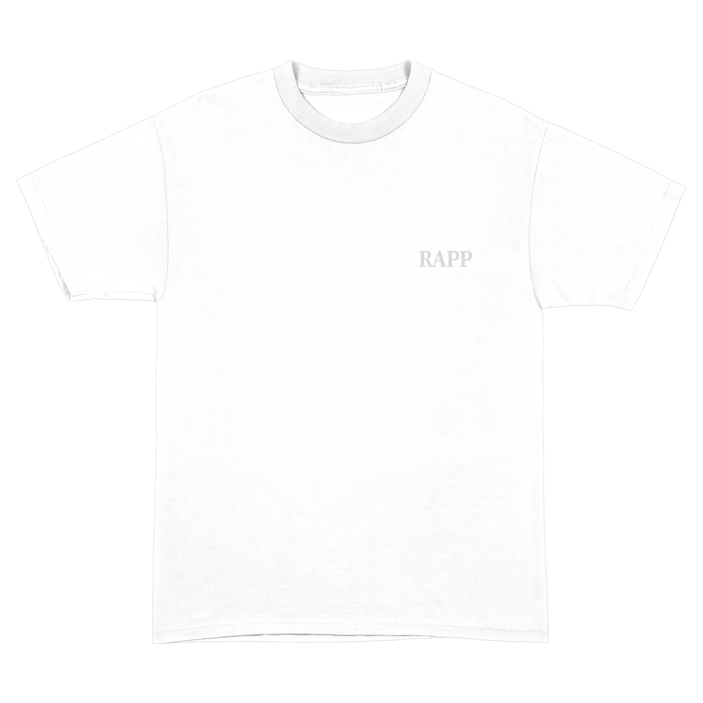 T-Shirt Rapp Monochrom weiß