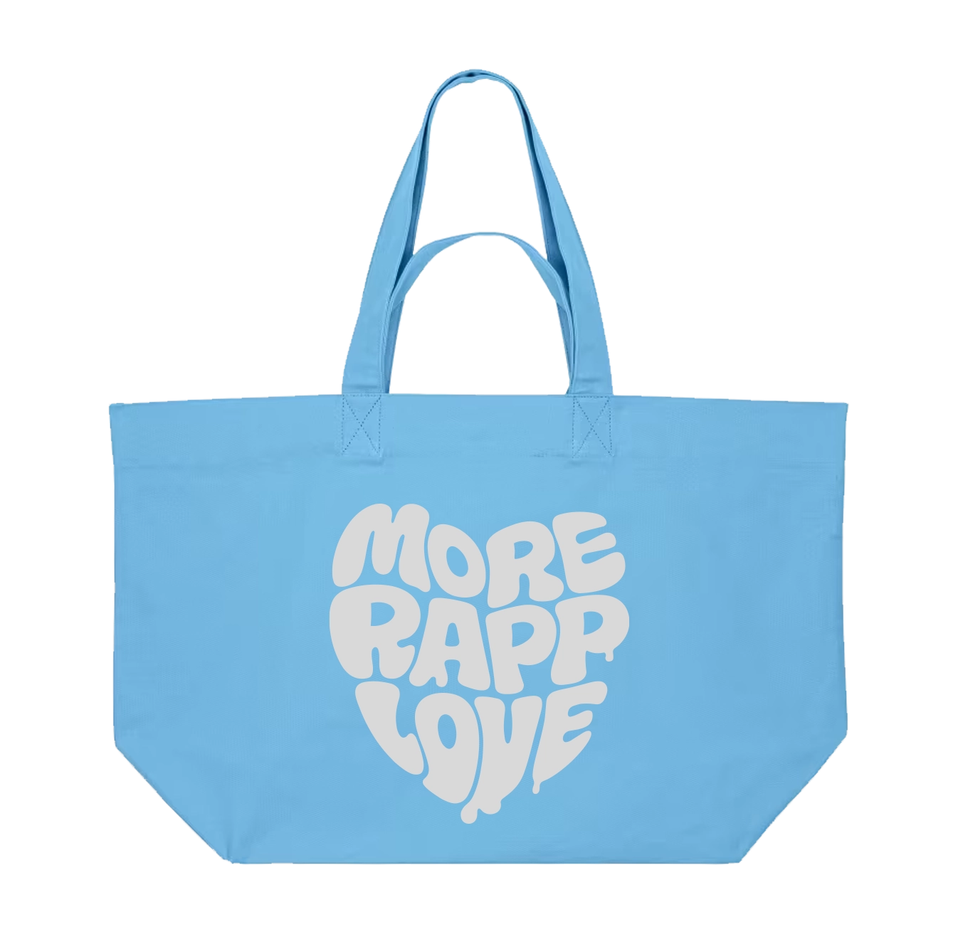 Große Jutetasche More Rapp hellblau
