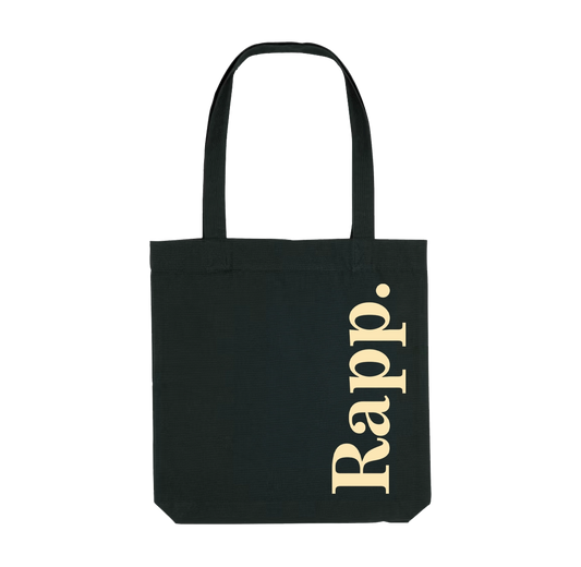 Jutetasche Rapp. schwarz