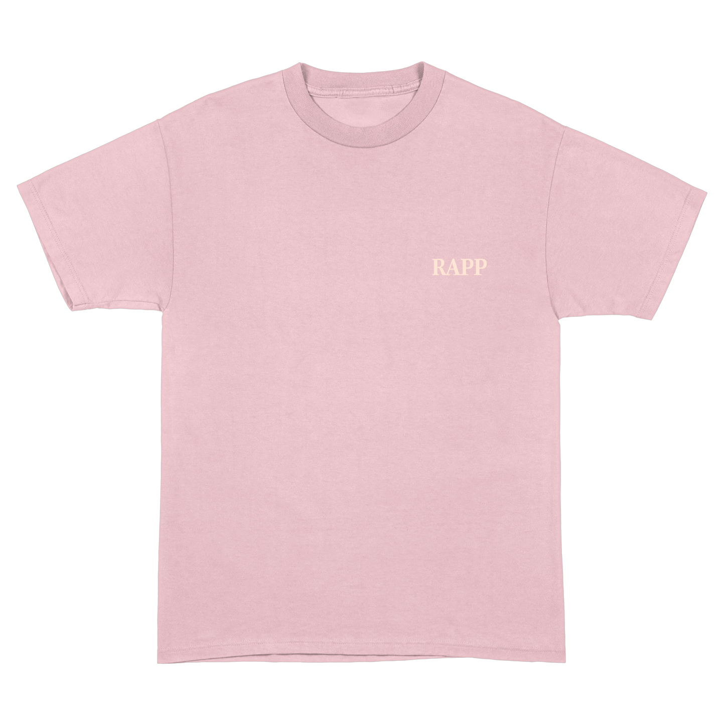 T-Shirt Rapp Monochrom rosa