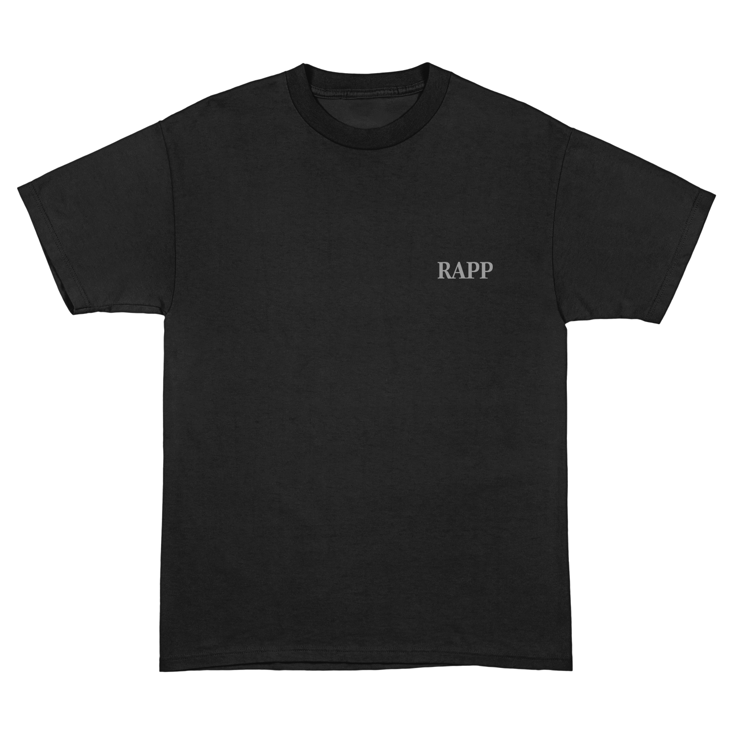 T-Shirt Rapp Monochrom schwarz
