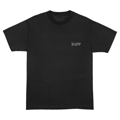 T-Shirt Rapp Monochrom schwarz