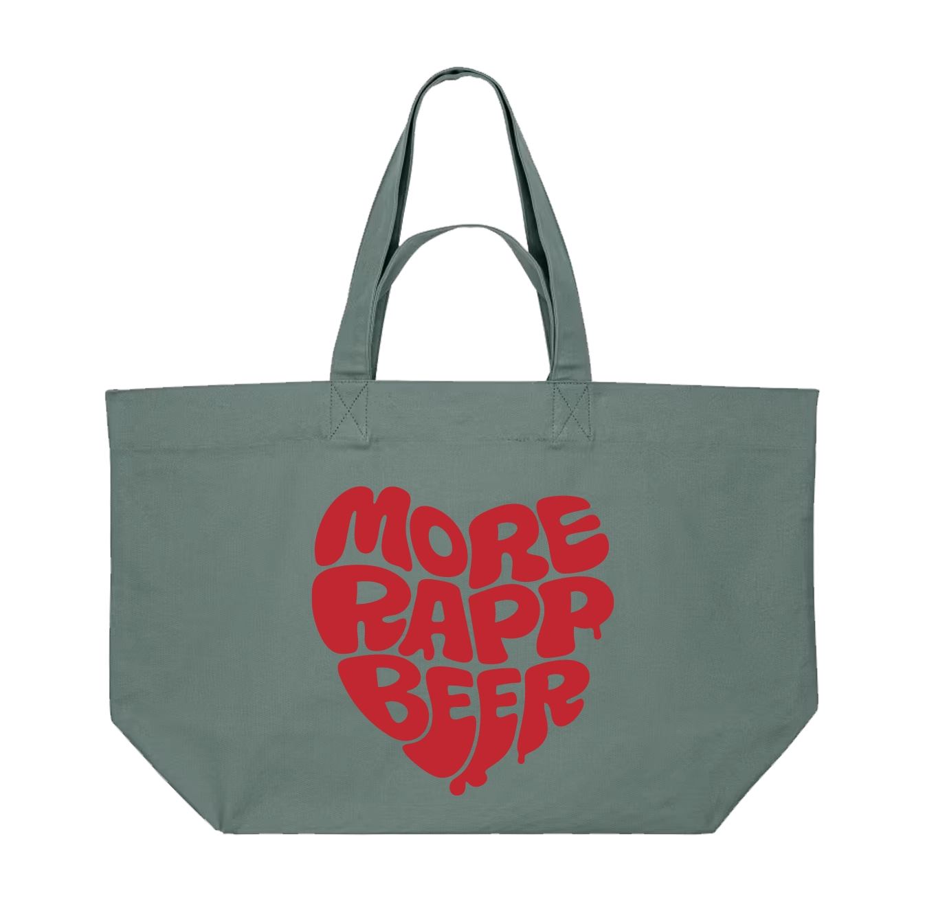 Große Jutetasche More Rapp grün