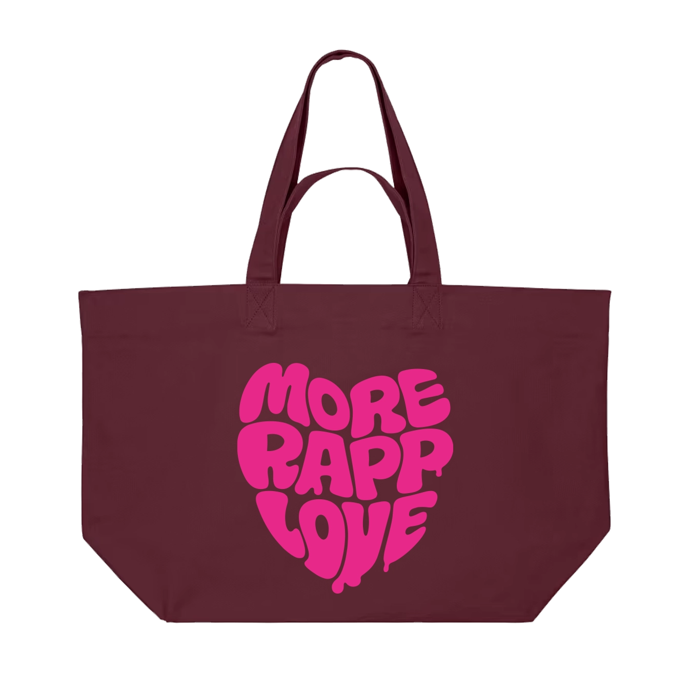 Große Jutetasche More Rapp bordeaux