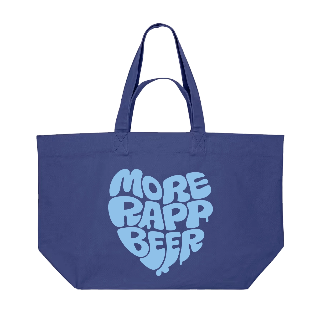 Große Jutetasche More Rapp dunkelblau