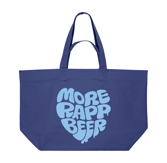 Große Jutetasche More Rapp dunkelblau
